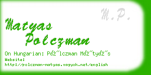 matyas polczman business card